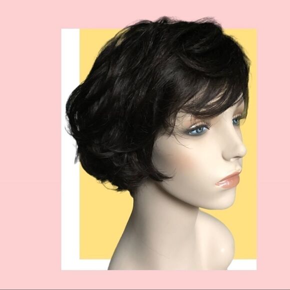 Hair Designer Wig, Short Shag Lace Top, Synthetic - Picture 7 of 10